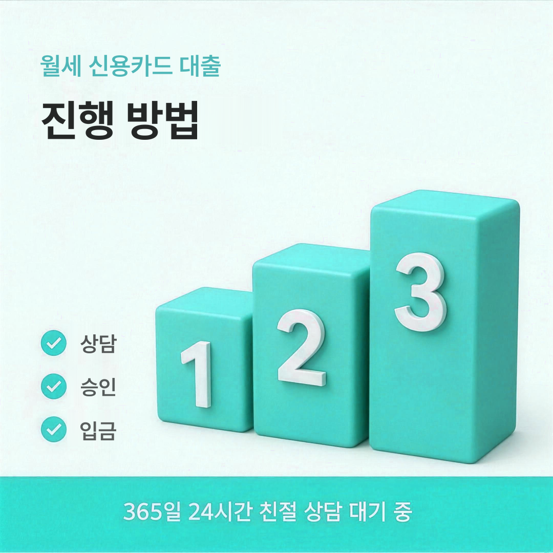 다음머니 월세 신용카드 대출 진행 방법 정리 안내 배너 이미지